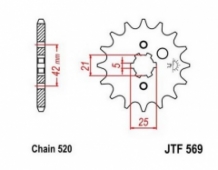 Звезда передняя JT Sprockets JTF569.14