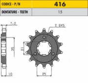 Звезда передняя SunStar 41615