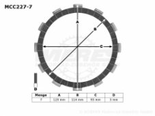 Фрикционные диски сцепления LUCAS/TRW MCC227-7