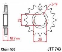 Звезда передняя JT Sprockets JTF743.15