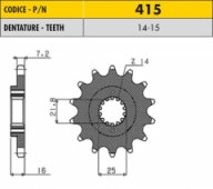 Звезда передняя SunStar SS 41514