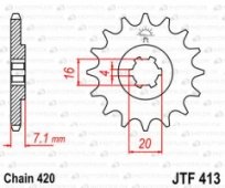 Звезда передняя JT Sprockets JTF413.12