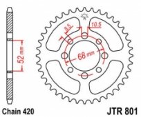 Звезда задняя JT Sprockets JTR801.38