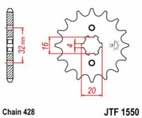 Звезда передняя JT Sprockets JTF1550.14