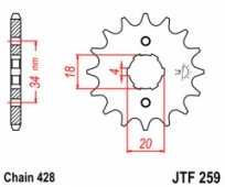 Звезда передняя JT Sprockets JTF259.16