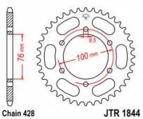 Звезда задняя JT Sprockets JTR1844.48