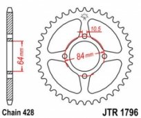 Звезда задняя JT Sprockets JTR1796.49