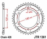 Звезда задняя JT Sprockets JTR1361.50