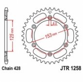 Звезда задняя JT Sprockets JTR1258.54