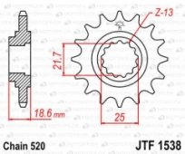 Звезда передняя JT Sprockets JTF1538.14