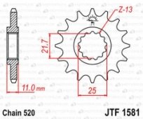 Звезда передняя JT Sprockets JTF1581.14