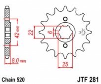 Звезда передняя JT Sprockets JTF281.14