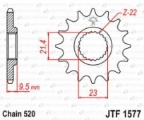 Звезда передняя JT Sprockets JTF1577.15