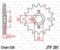 Звезда передняя JT Sprockets JTF281.15