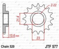 Звезда передняя JT Sprockets JTF577.16