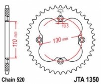 Звезда задняя JT Sprockets JTA1350.38