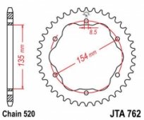 Звезда задняя JT Sprockets JTA762.40