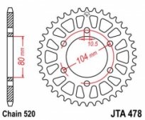 Звезда задняя JT Sprockets JTA478.41