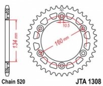 Звезда задняя JT Sprockets JTA1308.41