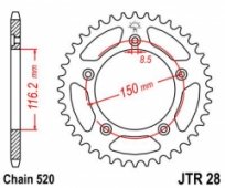 Звезда задняя JT Sprockets JTR28.42