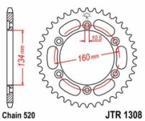 Звезда задняя JT JTR1308.42