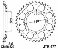 Звезда задняя JT Sprockets JTR477.43