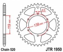 Звезда задняя JT Sprockets JTR1950.50