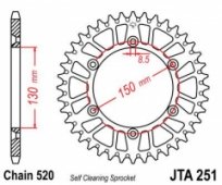 Звезда задняя легкосплавная JT Sprockets JTA251.50