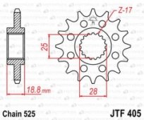 Звезда передняя JT Sprockets JTF405.20