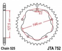 Звезда задняя JT Sprockets JTA752.36