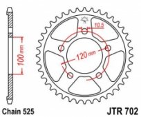 Звезда задняя JT Sprockets JTR702.40