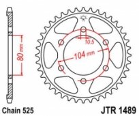 Звезда задняя JT Sprockets JTR1489.43