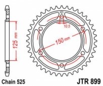 Звезда задняя JT Sprockets JTR899.45