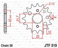 Звезда передняя JT Sprockets JTF519.16