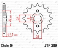 Звезда передняя JT Sprockets JTF289.16