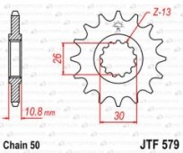 Звезда передняя JT Sprockets JTF579.15