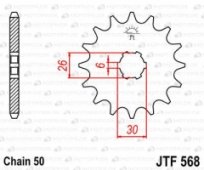 Звезда передняя JT Sprockets JTF568.17