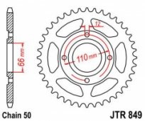 Звезда задняя JT Sprockets JTR849.38