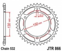 Звезда задняя JT Sprockets JTR866.38