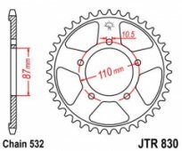 Звезда задняя JT Sprockets JTR830.45