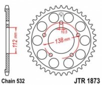 Звезда задняя JT Sprockets JTR1873.48