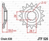 Звезда передняя JT Sprockets JTF526.15