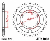 Зірка задня JT Sprockets JTR 1068.46