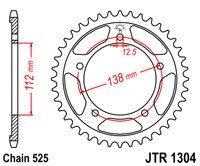 Звезда задняя JT Sprockets JTR 1304.41