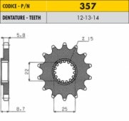 Звезда передняя SunStar SS 35713