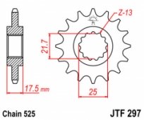 Звезда передняя JT JTF297.15