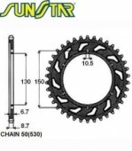 SunStar SUNR 1-5601-48 - звезда задняя (ведомая) для мотоциклов YAMAHA FZS 600 FAZER 1996-2003 (JTR859.48), под 530 цепь, 48 зубьев