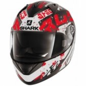 Мотошлем Shark Ridill Kengal Mat Black-Red-White M