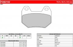 Колодки тормозные дисковые FERODO FE FDB2102P