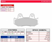 Колодки тормозные FERODO FDB2119 Platinum (Road)